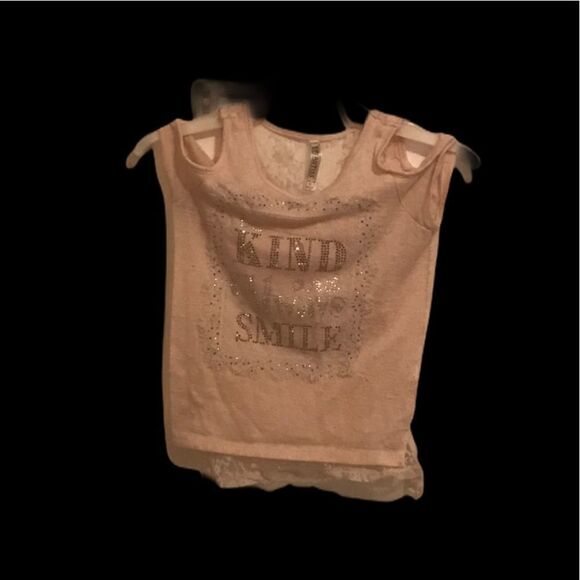 Beauties Cold Shoulder Girls Pink Blouse Size 16 - Picture 9 of 9